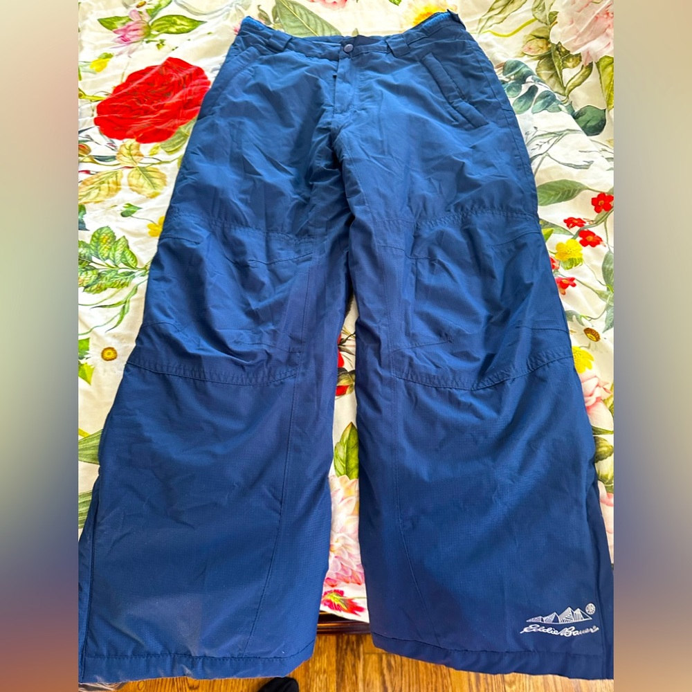 Eddie Bauer blue  snow pants for boys size 14 (L).